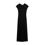 Toteme V-neck jersey dress in Black