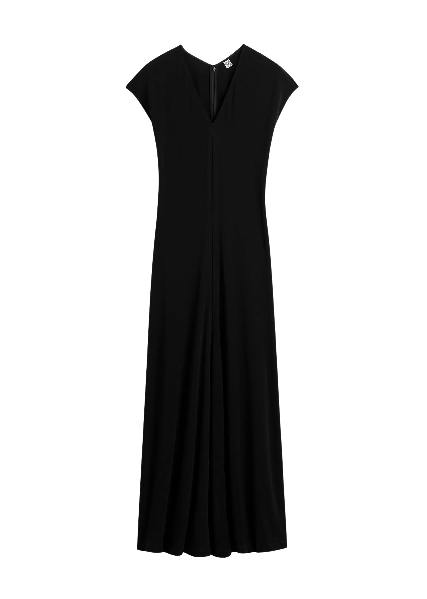 Toteme V-neck jersey dress in Black