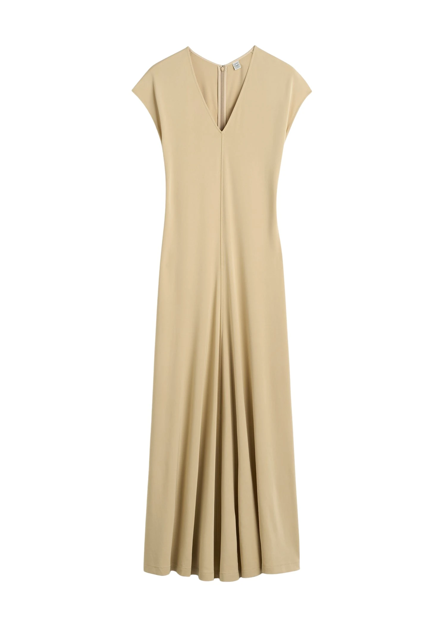 Toteme V-neck jersey dress in Chai