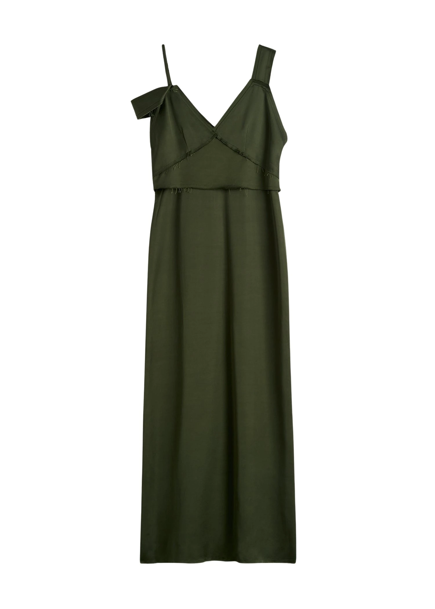 Toteme V-neck slip dress in Bottle green