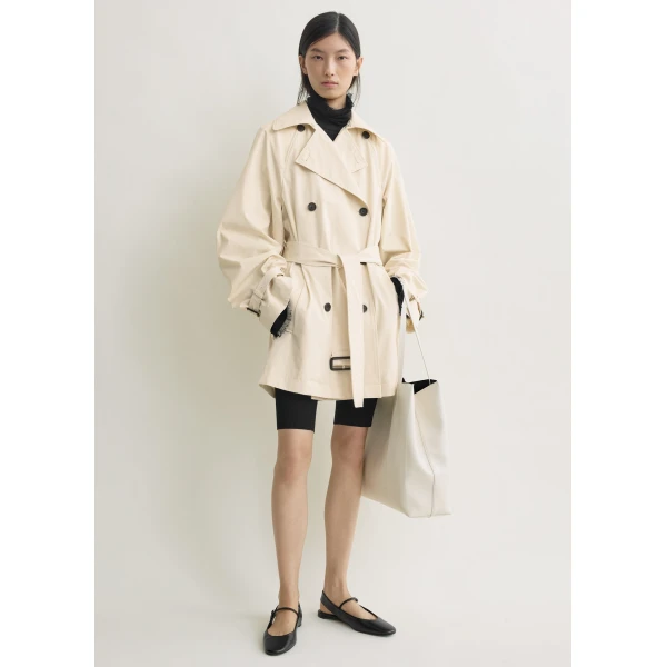 Toteme Washed cotton trench in Stone Coat, view 2