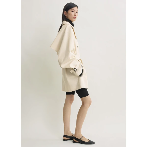 Toteme Washed cotton trench in Stone Coat, view 3