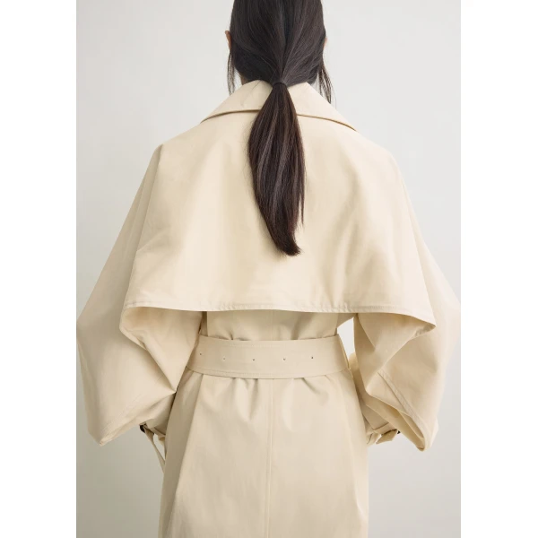 Toteme Washed cotton trench in Stone Coat, view 5