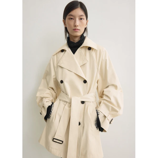 Toteme Washed cotton trench in Stone Coat, view 6