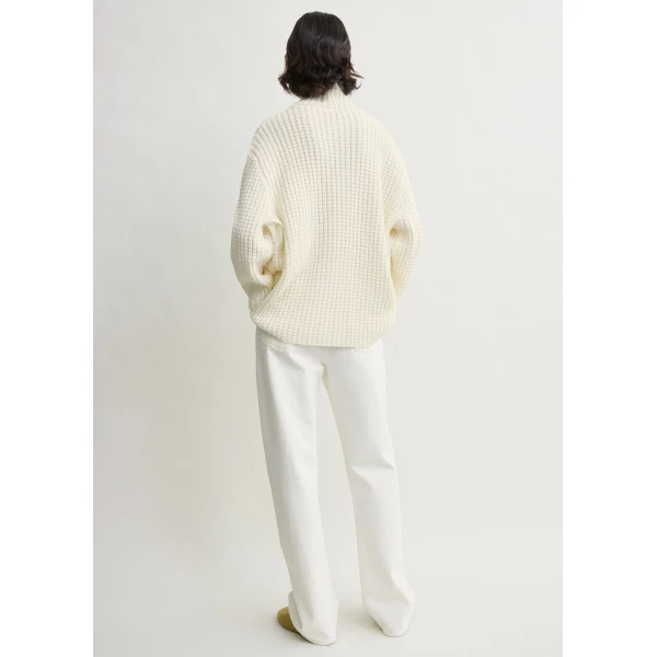 Toteme Whipstitch knit in Milk, view 4