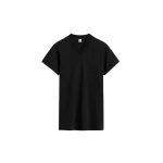 Toteme Wide-ribbed v-neck tee in Black Top