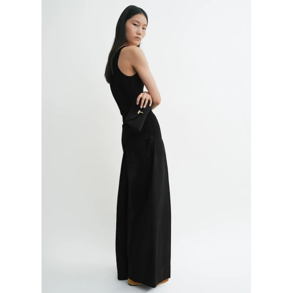 Toteme Wide summer trousers in Black, view 3