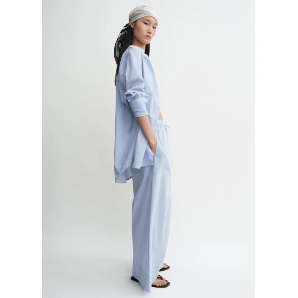 Toteme Wide summer trousers in Sky, view 3