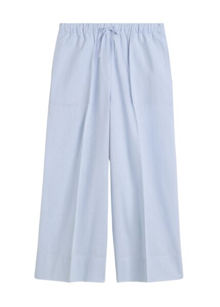 Totême Wide summer trousers in Sky - Pants - Scandinavian Minimalist Luxury at Luxury Shoes 
