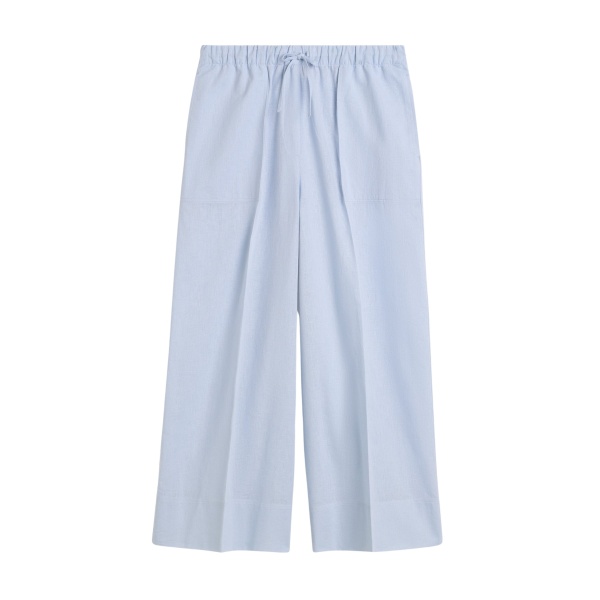 Totême Wide summer trousers in Sky - Pants - Scandinavian Minimalist Luxury at Luxury Shoes 