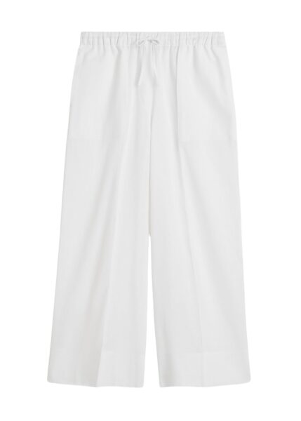Totême Wide summer trousers in White - Pants - Scandinavian Minimalist Luxury at Luxury Shoes 