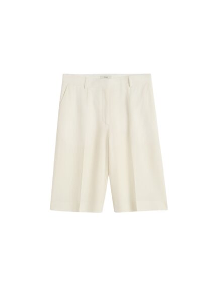 Totême Wide tailored shorts in Ecru - Shorts - Scandinavian Minimalist Luxury at Luxury Shoes 