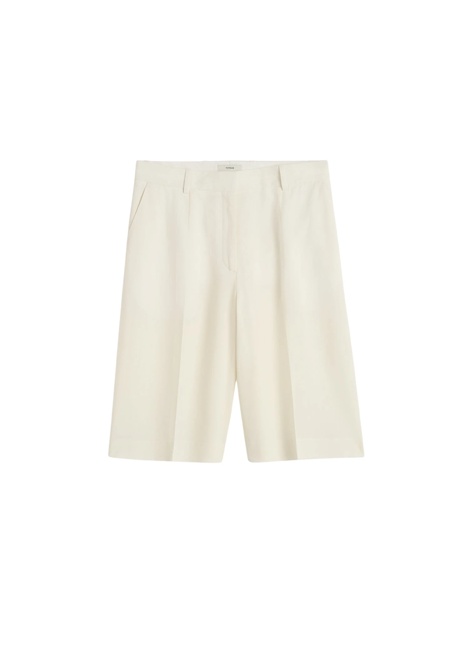 Toteme Wide tailored shorts in Ecru