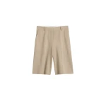 Toteme Wide tailored shorts in Overcast beige