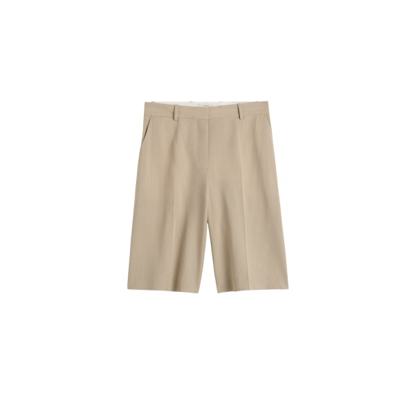 Totême Wide tailored shorts in Overcast beige - Shorts - Scandinavian Minimalist Luxury at Luxury Shoes 