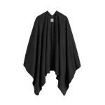 Toteme Winter flannel cape charcoal in Charcoal melange