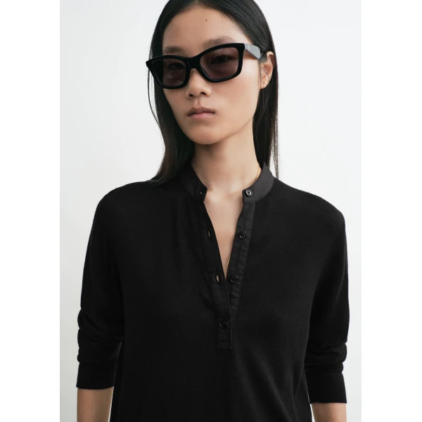 Toteme Wool silk knit in Black, view 5