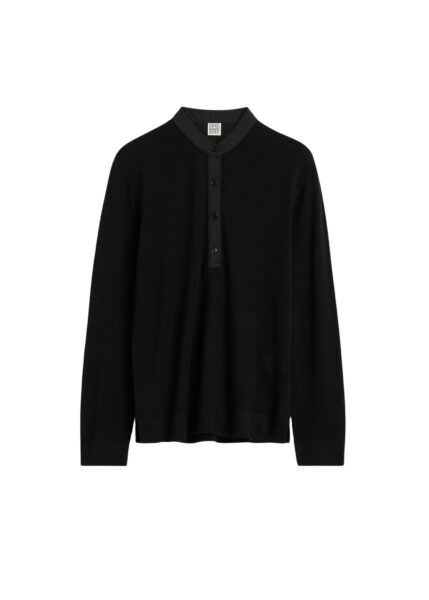 Totême Wool silk knit in Black - Knitwear - Scandinavian Minimalist Luxury at Luxury Shoes 