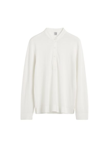 Totême Wool silk knit in Off-white - Knitwear - Scandinavian Minimalist Luxury at Luxury Shoes 