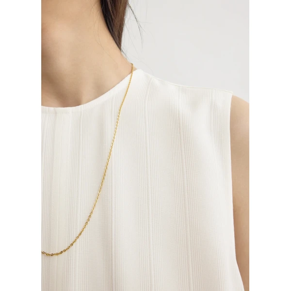 Toteme Woven stripe top in Meringue, view 5