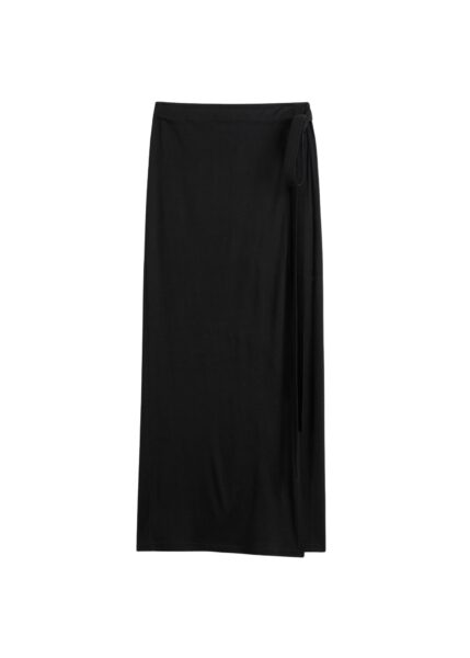 Totême Wrap skirt in Black - Skirts - Scandinavian Minimalist Luxury at Luxury Shoes 