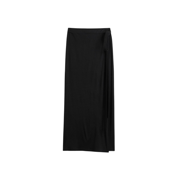 Totême Wrap skirt in Black - Skirts - Scandinavian Minimalist Luxury at Luxury Shoes 