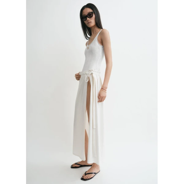Toteme Wrap skirt in Off-white, view 3