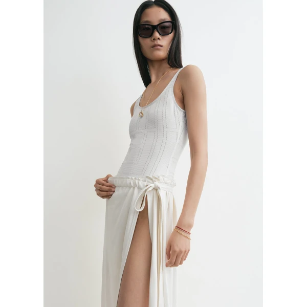 Toteme Wrap skirt in Off-white, view 4