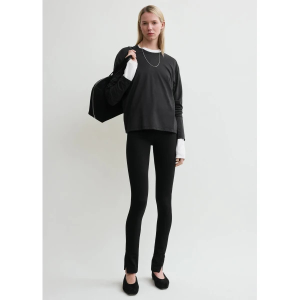 Toteme Zip leggings in Black, view 2