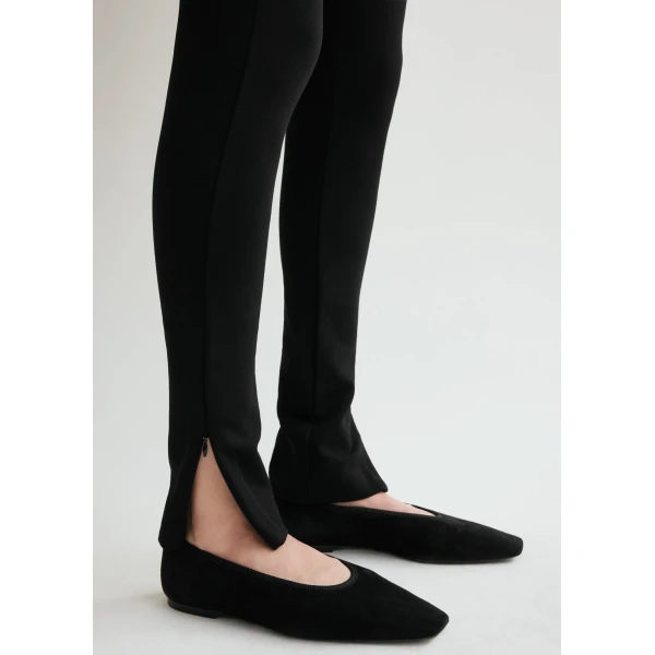 Toteme Zip leggings in Black, view 5