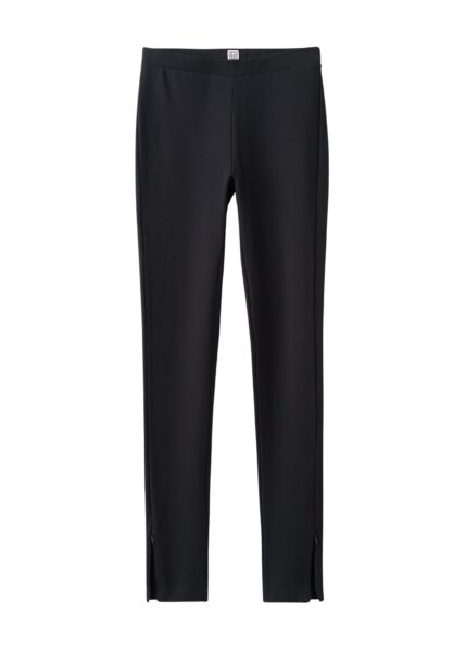 Totême Zip leggings in Black - Pants - Scandinavian Minimalist Luxury at Luxury Shoes 