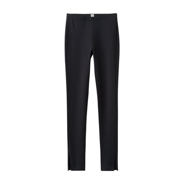 Totême Zip leggings in Black - Pants - Scandinavian Minimalist Luxury at Luxury Shoes 