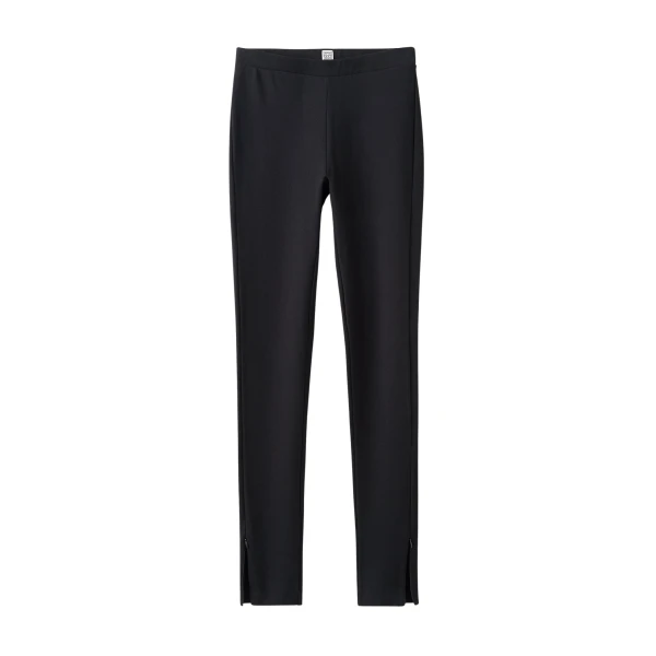 Totême Zip leggings in Black - Pants - Scandinavian Minimalist Luxury at Luxury Shoes 