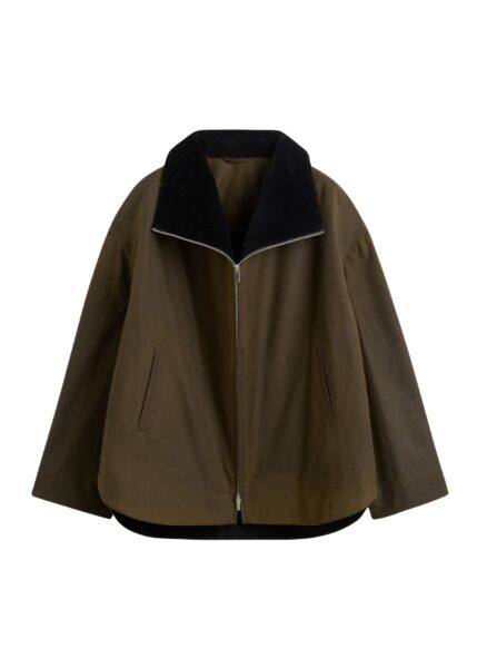 Totême Zipped country jacket in Bark - Jackets - Scandinavian Minimalist Luxury at Luxury Shoes 
