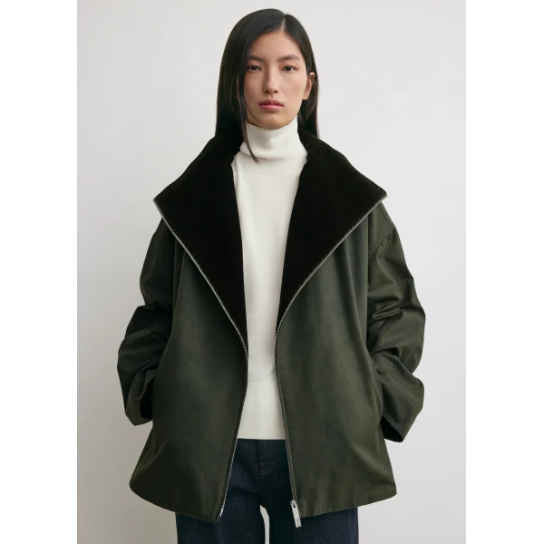 Toteme Zipped country jacket in Forest, view 2