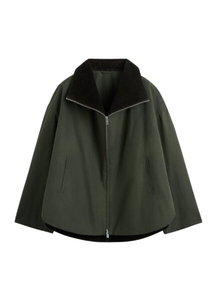Totême Zipped country jacket in Forest - Jackets - Scandinavian Minimalist Luxury at Luxury Shoes 
