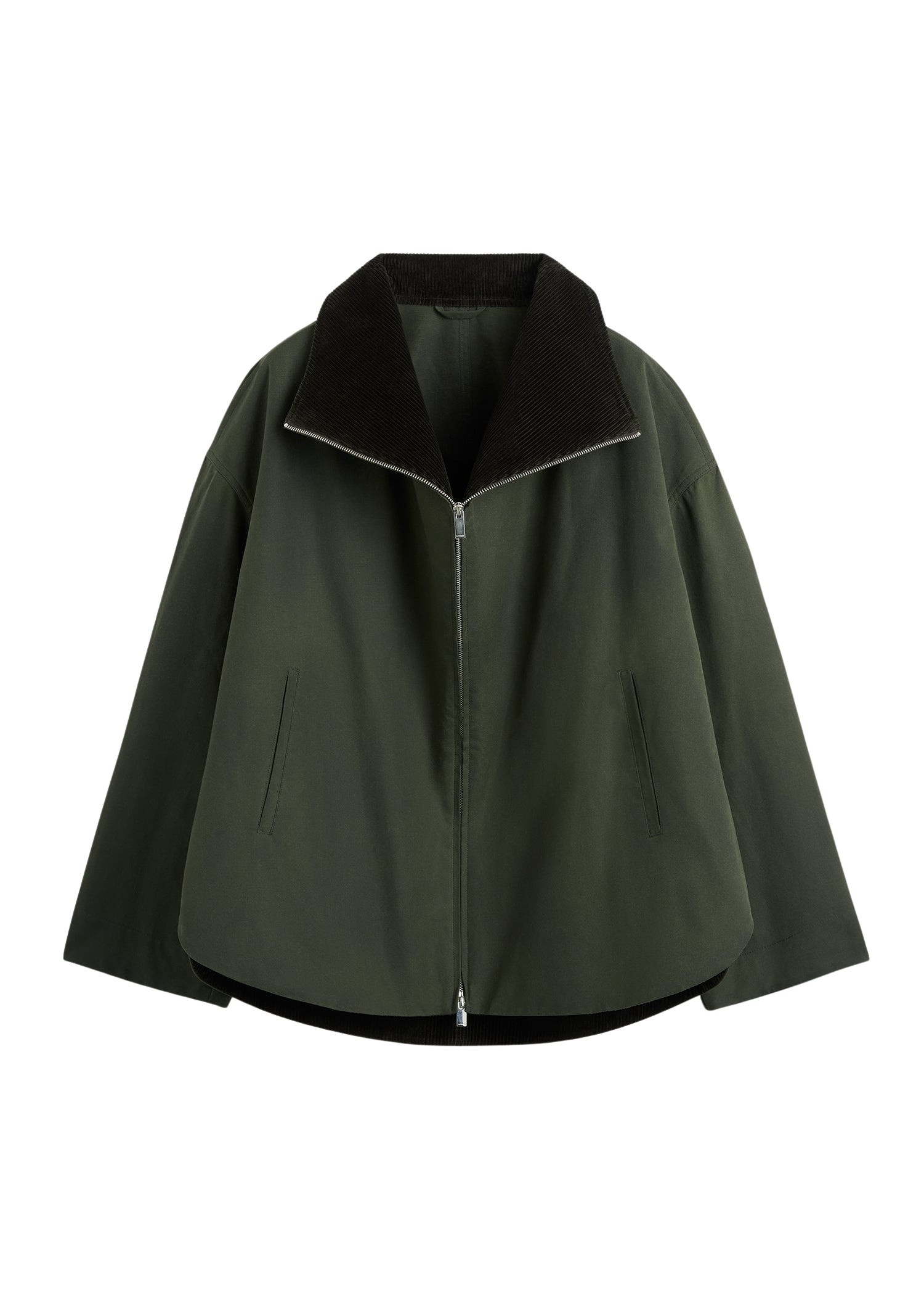 Totême Zipped country jacket in Forest - Jackets - Scandinavian Minimalist Luxury at Luxury Shoes 