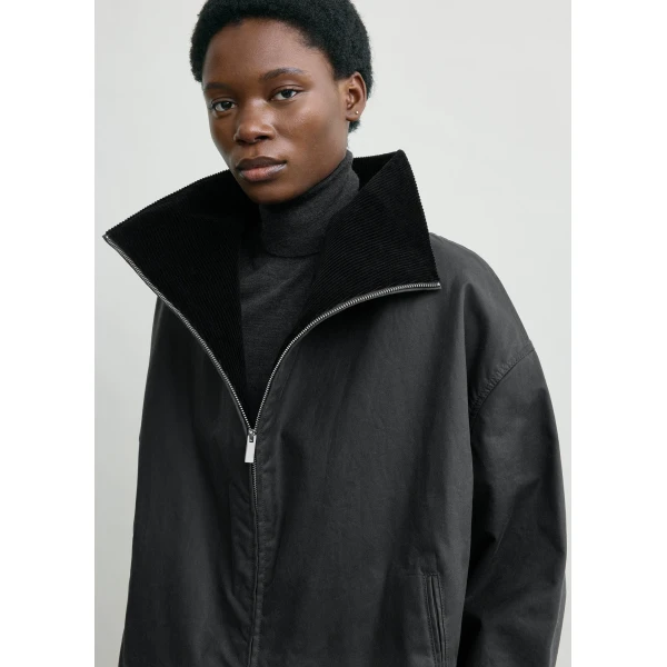 Toteme Zipped country jacket in Washed black, view 5