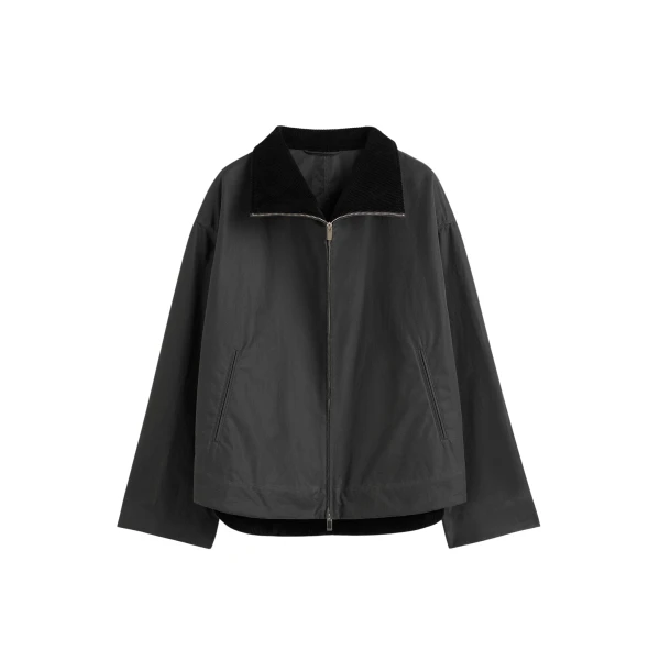 Totême Zipped country jacket in Washed black - Jackets - Scandinavian Minimalist Luxury at Luxury Shoes 