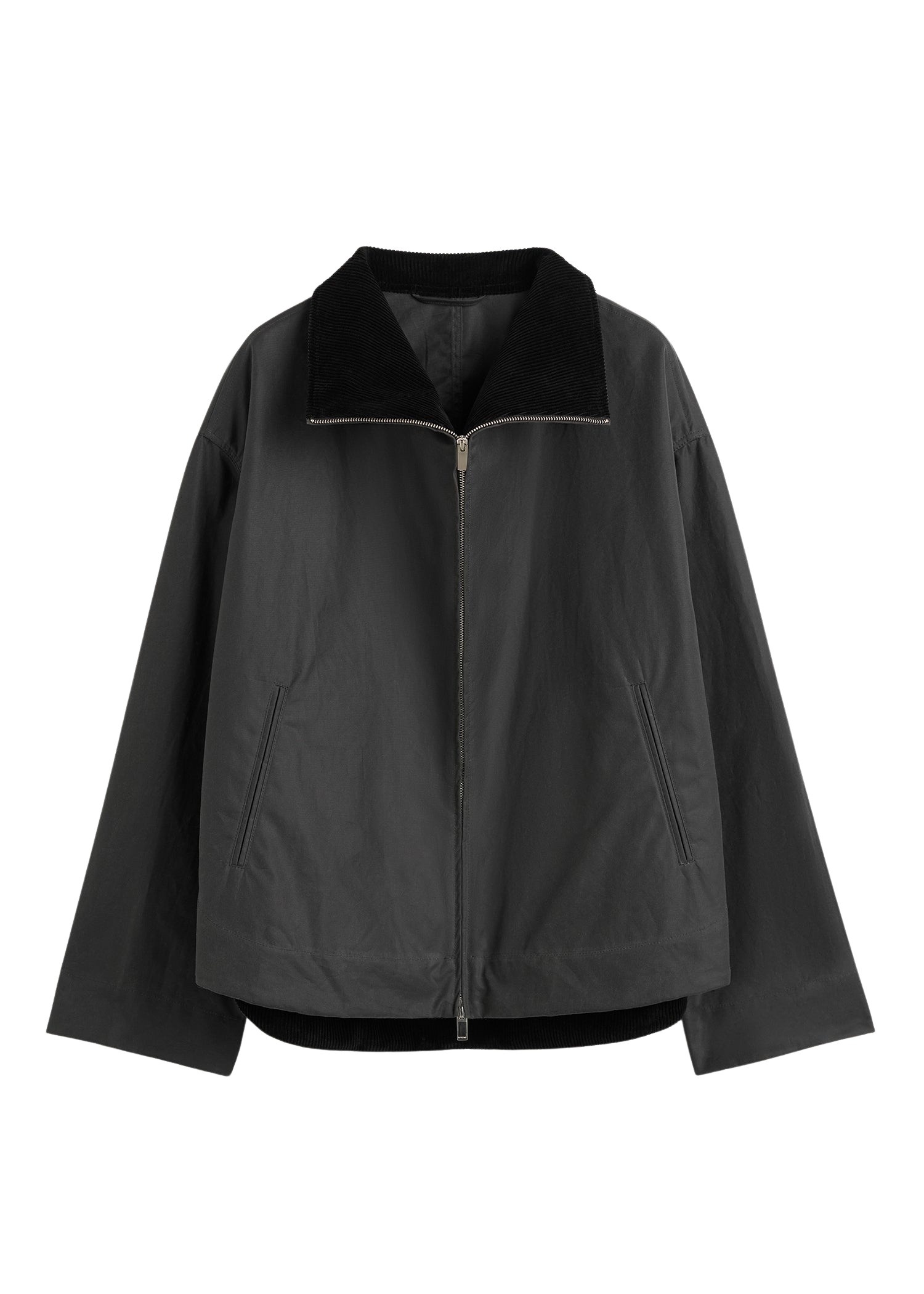 Totême Zipped country jacket in Washed black - Jackets - Scandinavian Minimalist Luxury at Luxury Shoes 