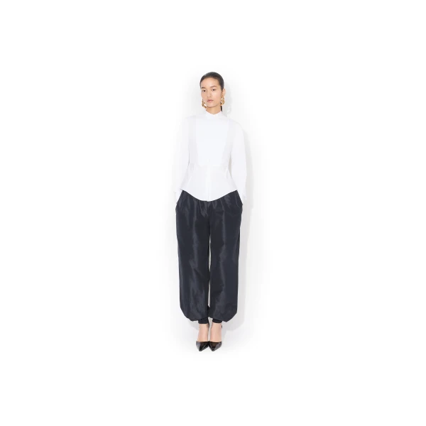 Alaia Tuxedo Cotton Poplin Shirt, view 2