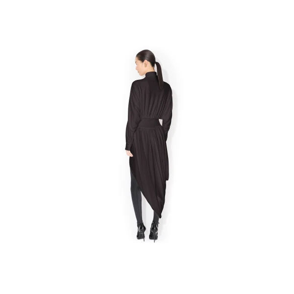 Alaia Twisted Fluid Jersey Skirt, view 3