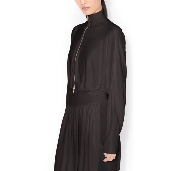 Alaia Twisted Fluid Jersey Skirt, view 4