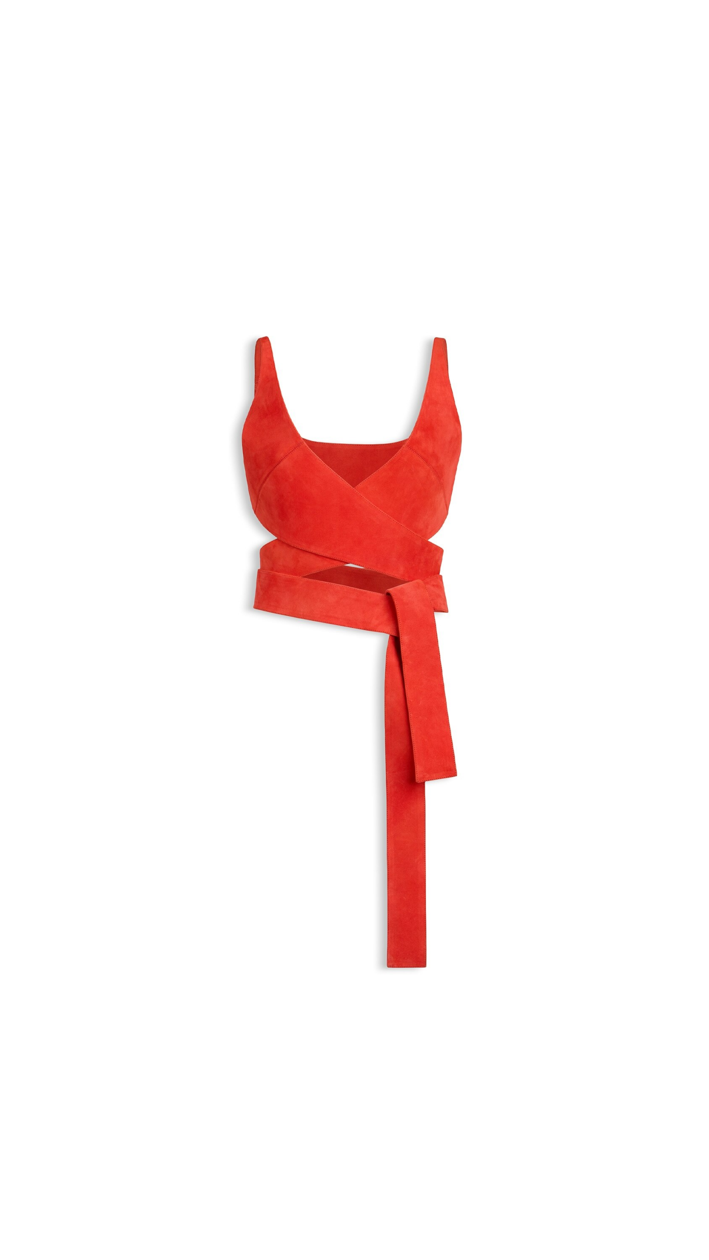Alaia Velvet Goatskin Wrapped Top