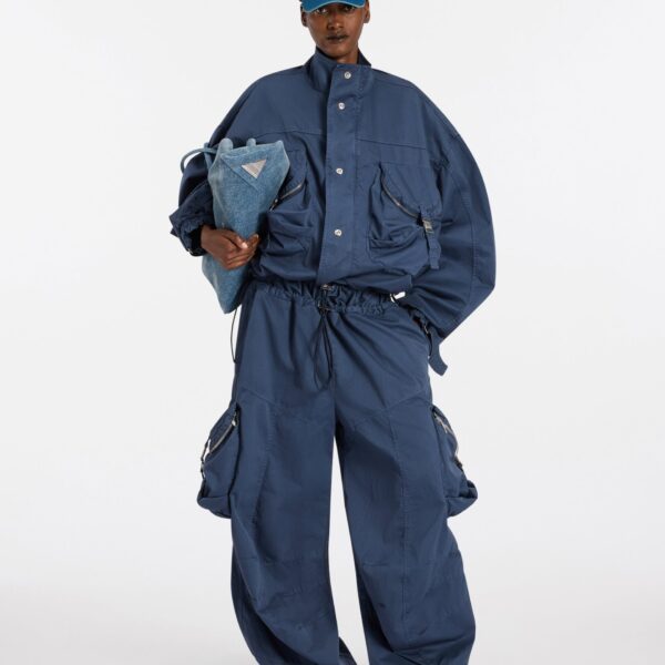 The Attico Washed blue bomber Jacket, view 2