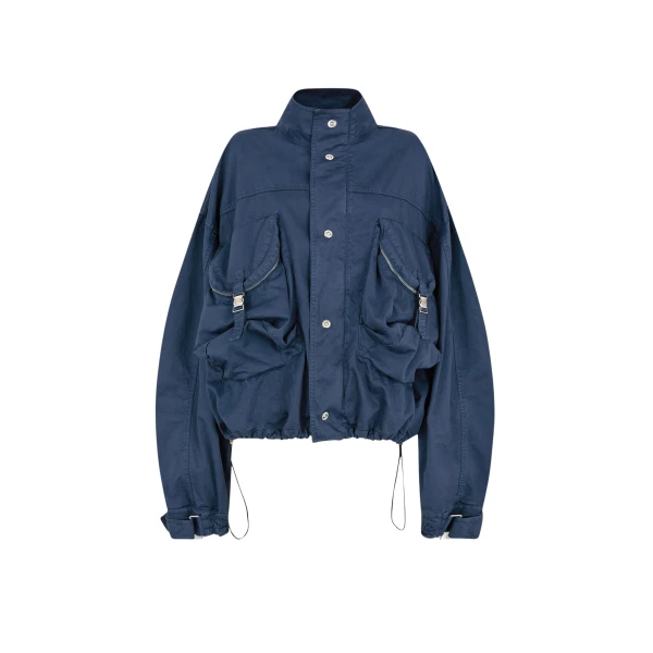 The Attico Washed blue bomber Jacket