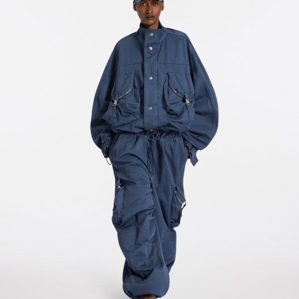 The Attico Washed blue cargo pants, view 4