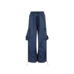 The Attico Washed blue cargo pants