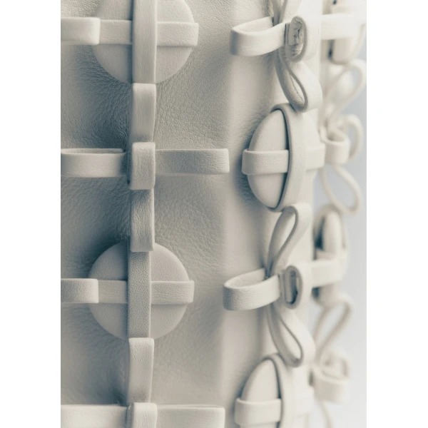Polene Button Bow Box in Porcelain Bag, view 4