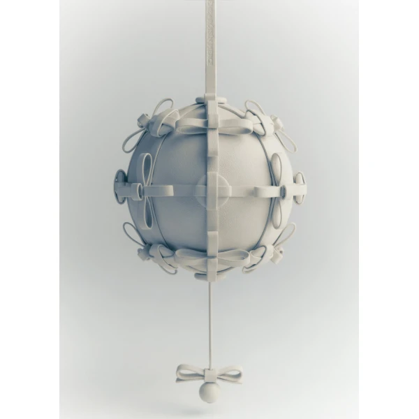 Polene Button Bow Sphere in Porcelain Bag, view 3